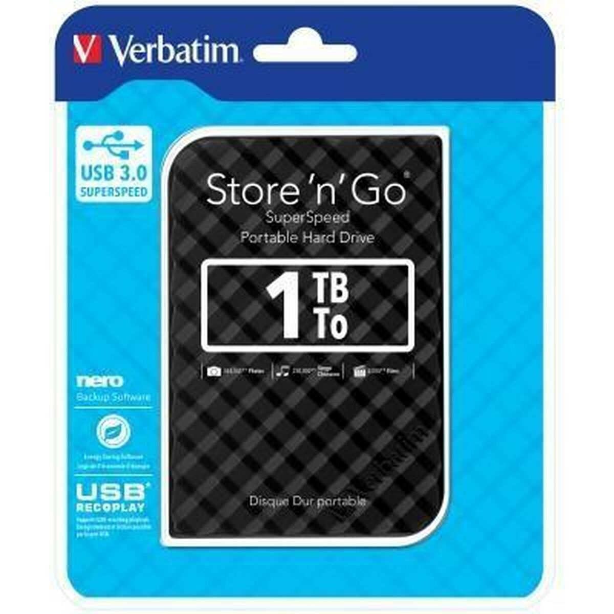 Extern hårddisk Verbatim STORE 'N' GO 1 TB HDD 1 TB SSD