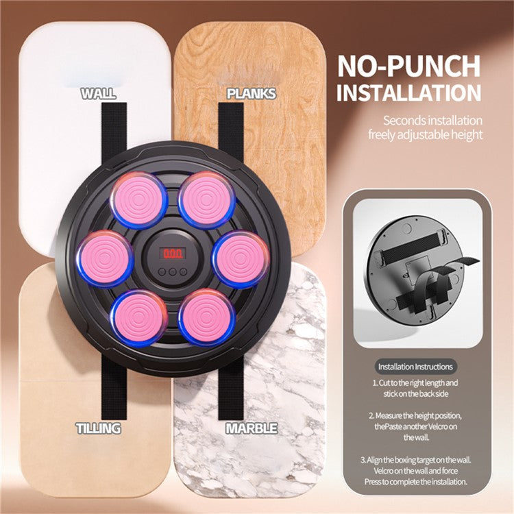 Children's Musical Boxing Target Electronic Training Equipment 6 Keys with Boxing Glove