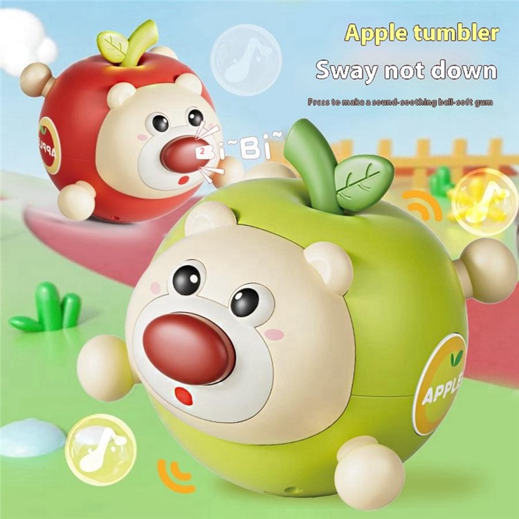 211AB Fruit Bear Tumbler Leksak med ljud för 1-3 år Baby Toy Tanding Rattle Early Education Toy