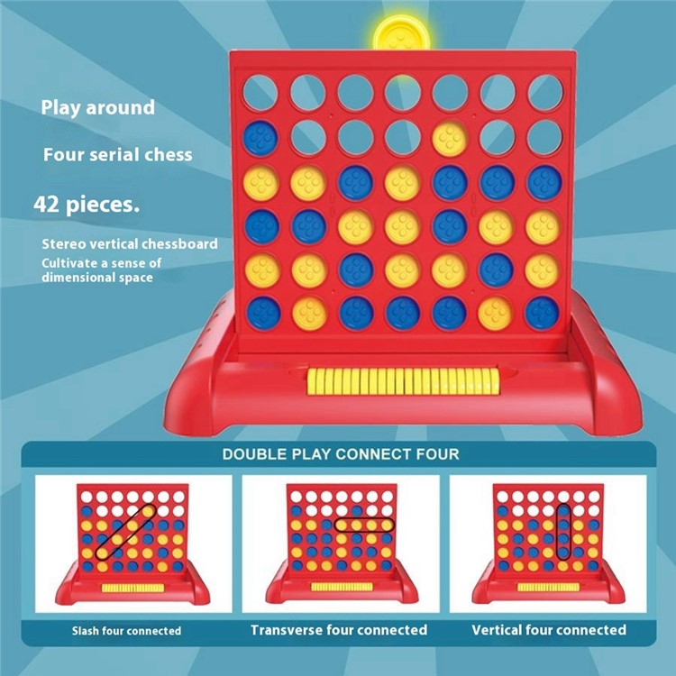 STEM Educational 4 i rad Connect Four Game Board Leksak för barn / Interaktivt förälder-barn bordsspel