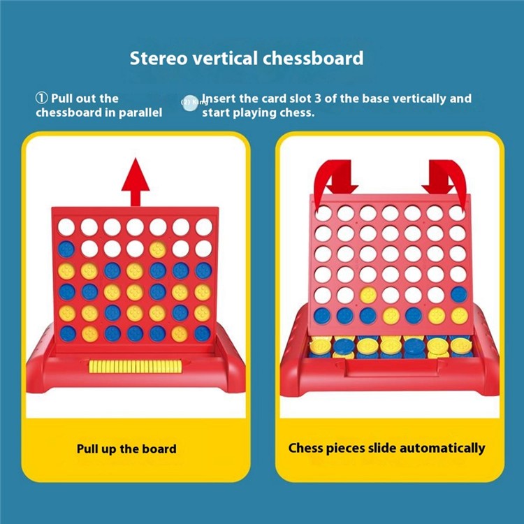 STEM Educational 4 i rad Connect Four Game Board Leksak för barn / Interaktivt förälder-barn bordsspel