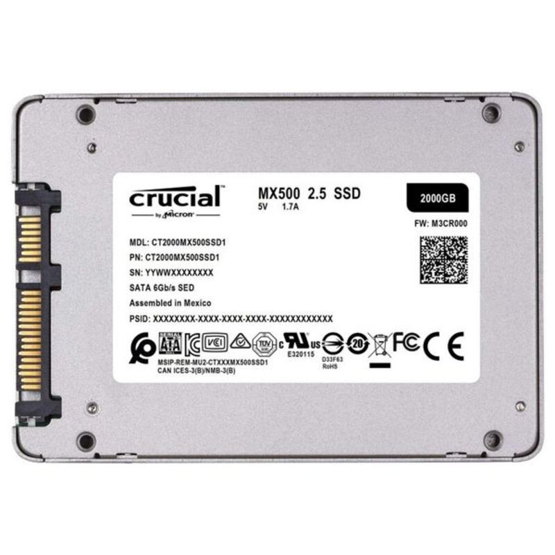 Hårddisk Crucial MX500 2TB SSD