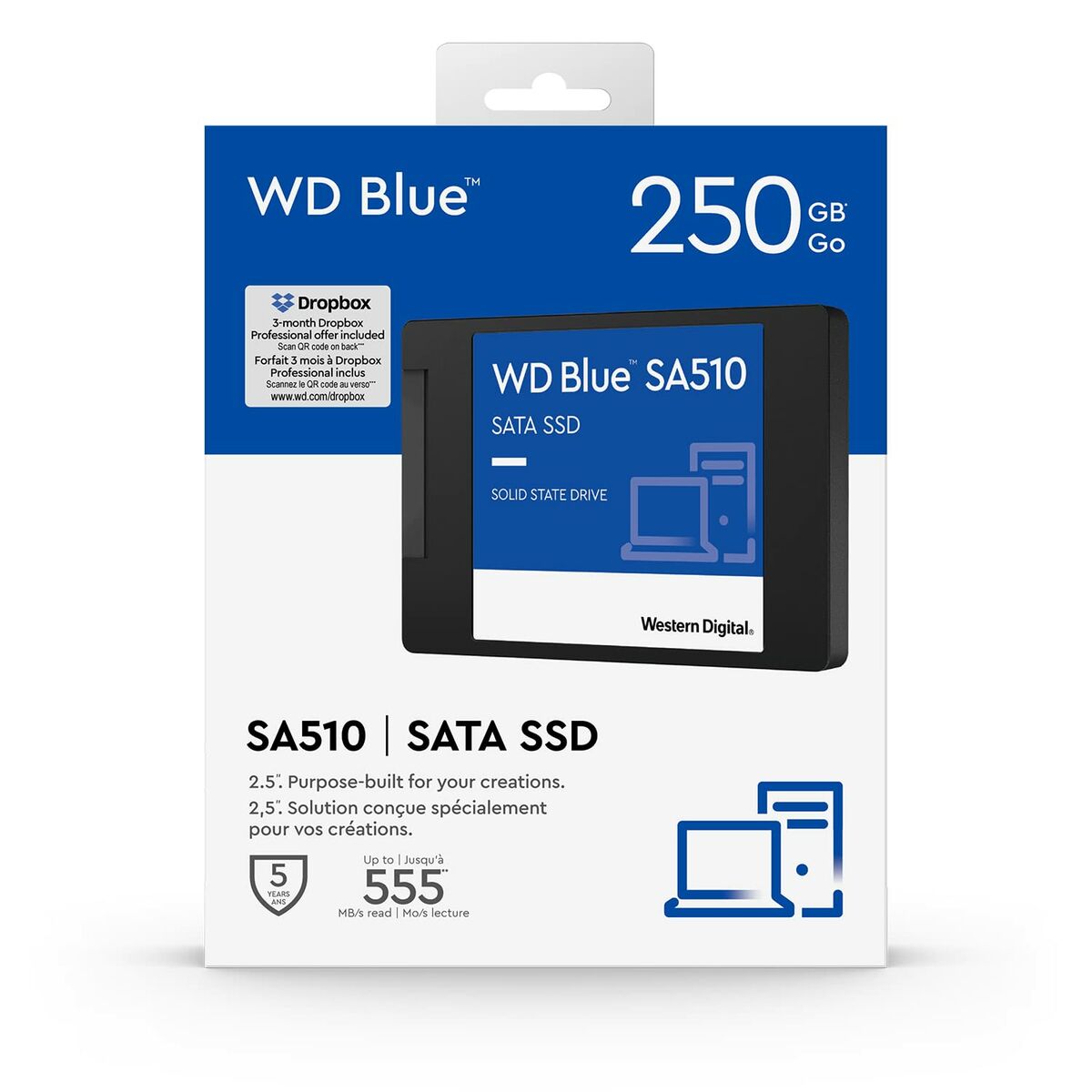 Hårddisk Western Digital Blue 250 GB 2,5" SSD