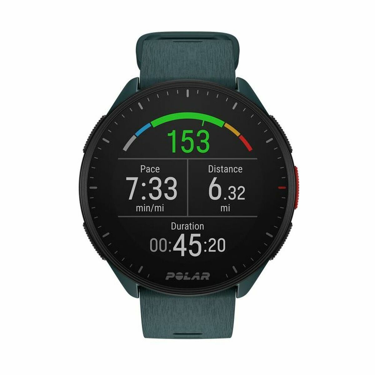 Smartklocka med stegräknare för löpning Polar Pacer 45 mm Grön