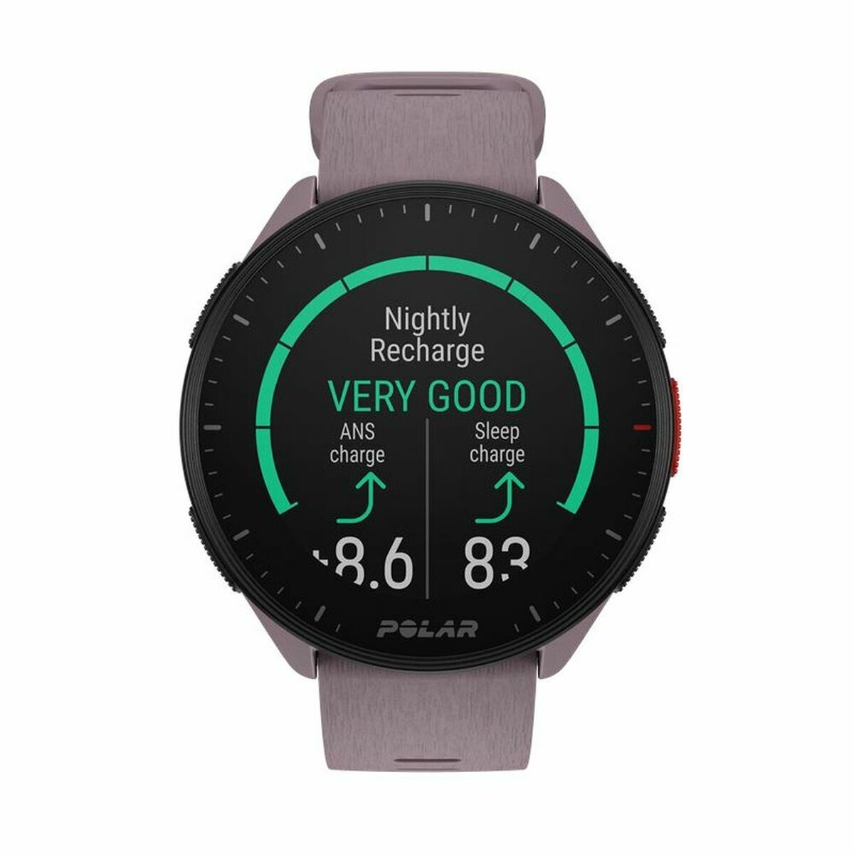 Smartklocka med stegräknare för löpning Polar Pacer 45 mm Lila