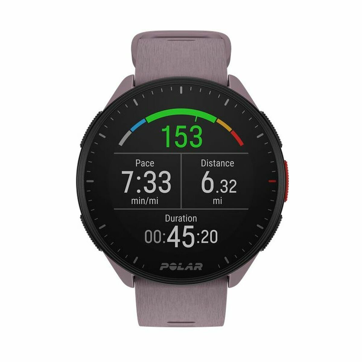 Smartklocka med stegräknare för löpning Polar Pacer 45 mm Lila