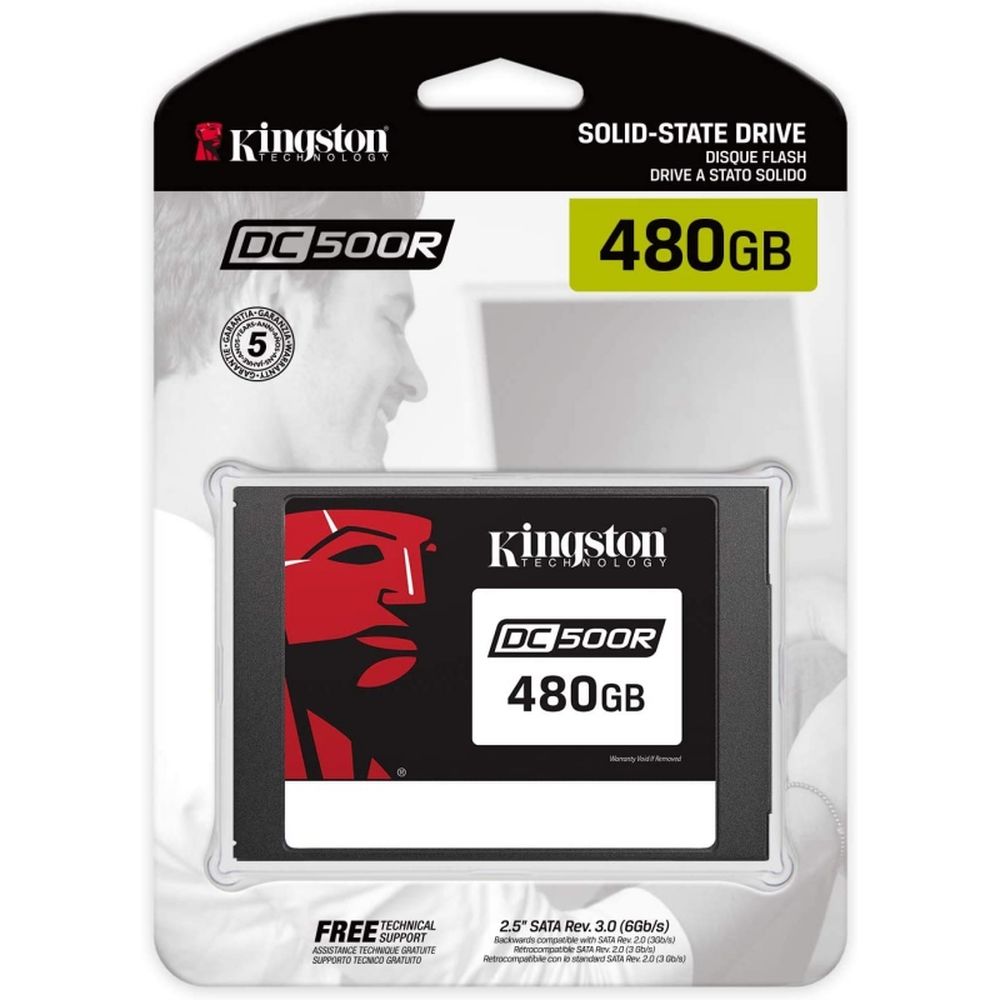 Hårddisk Kingston SEDC500R/480G 555 MB/s 480 GB SSD