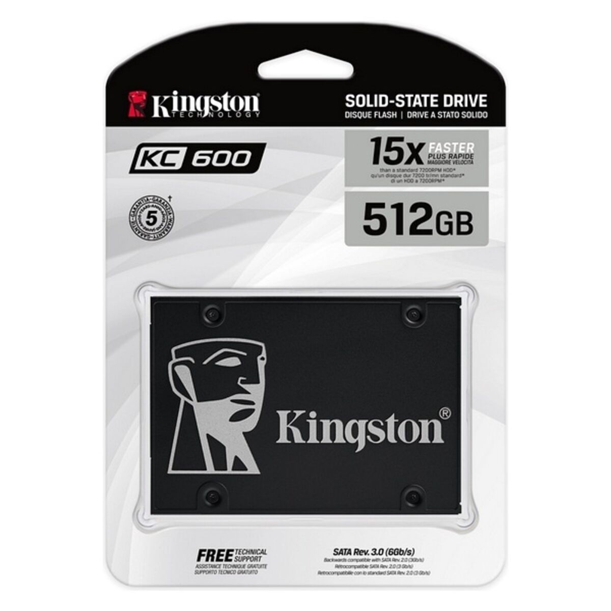 Extern hårddisk Kingston SKC600/1024G 1 TB 1 TB SSD