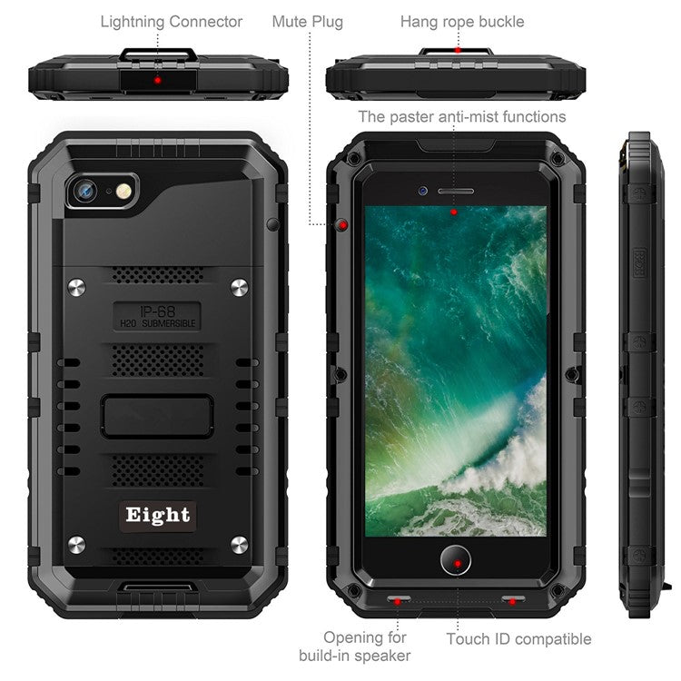 Powerful Phone Cover for iPhone 7/8 4.7 inch/SE (2020)/SE (2022) Shockproof Drop-proof Dust-proof Cellphone Protecto