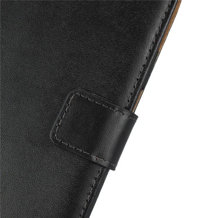 For iPhone XS 5.8 inch Genuine Split Leather Stand Wallet Flip Case