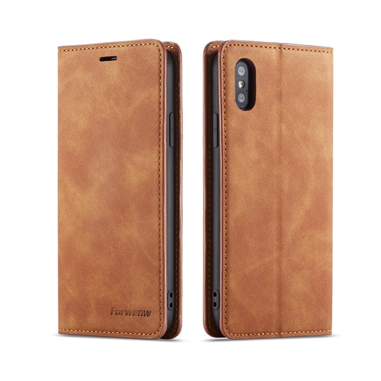 FORWENW Fantasy Series Silky Touch Leather Wallet Case for iPhone XS 5.8 inch