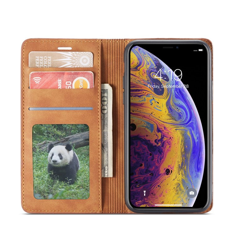 FORWENW Fantasy Series Silky Touch Leather Wallet Case for iPhone XS 5.8 inch