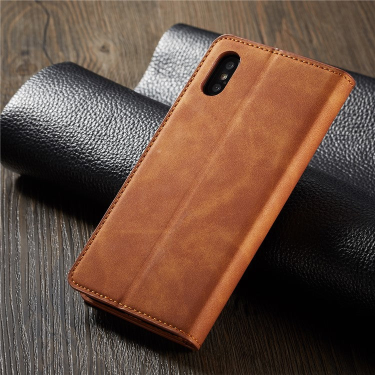 FORWENW Fantasy Series Silky Touch Leather Wallet Case for iPhone XS 5.8 inch