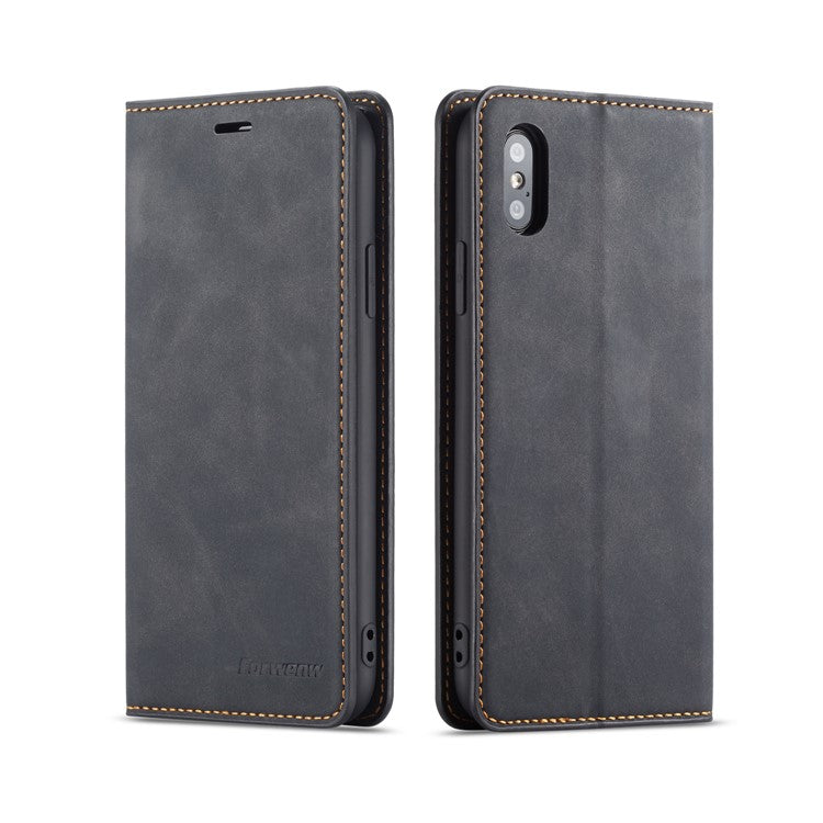 FORWENW Fantasy Series Silky Touch Leather Wallet Case for iPhone XS 5.8 inch