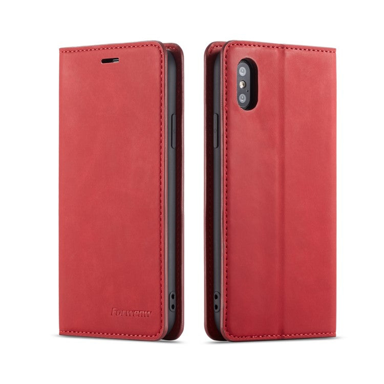 FORWENW Fantasy Series Silky Touch Leather Wallet Case for iPhone XS 5.8 inch