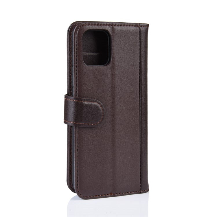 För iPhone 11 Pro Telefonfodral Äkta Split Läder Plånbok Mobilfodral Stativ