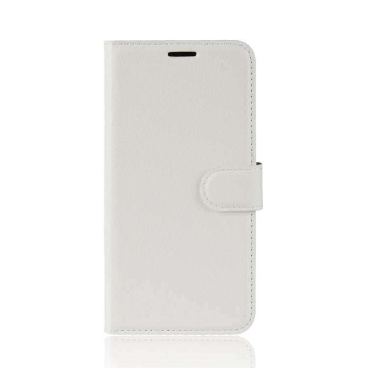 Litchi Skin Leather Wallet Stand Case for iPhone 11 6.1 inch (2019) with Soft TPU Inner Cas