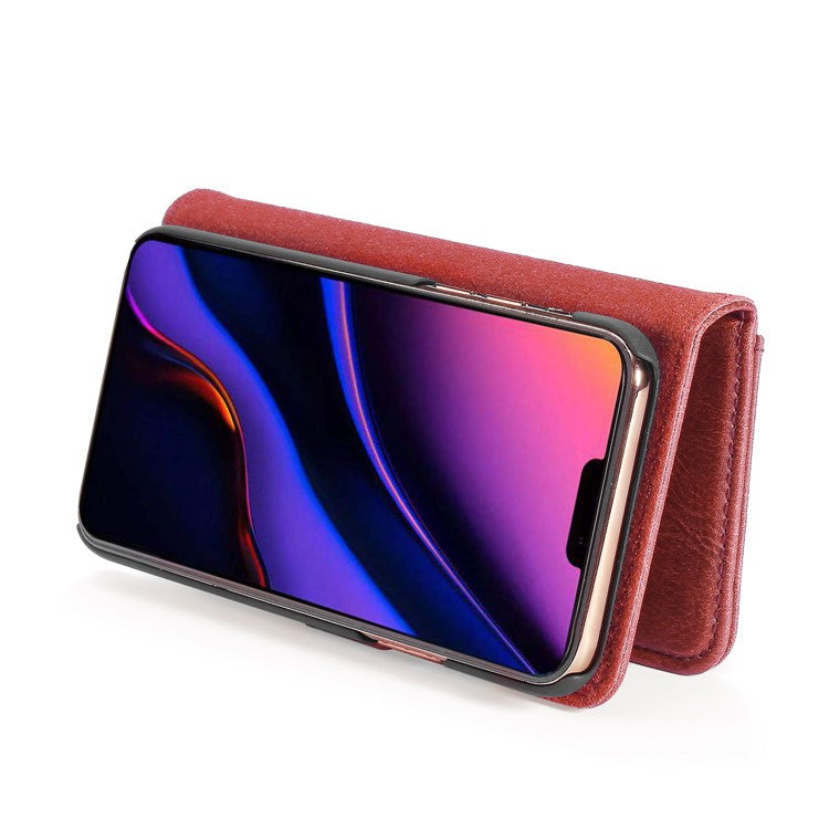 För iPhone 11 Pro Max 6,5 tum (2019) DG.MING Läder med stativöverdrag