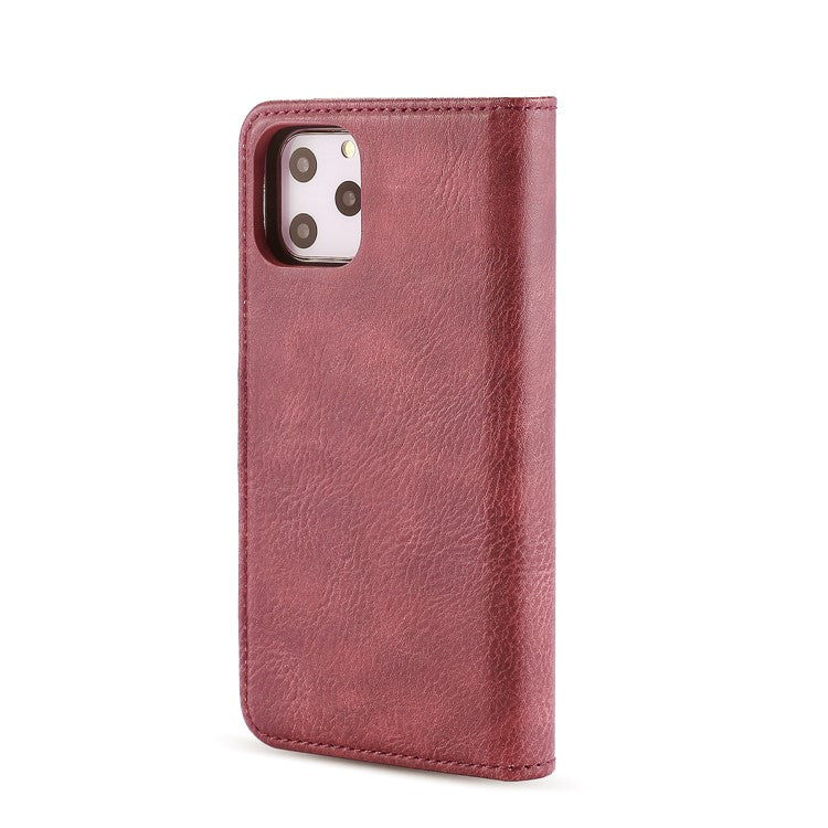 För iPhone 11 Pro Max 6,5 tum (2019) DG.MING Läder med stativöverdrag