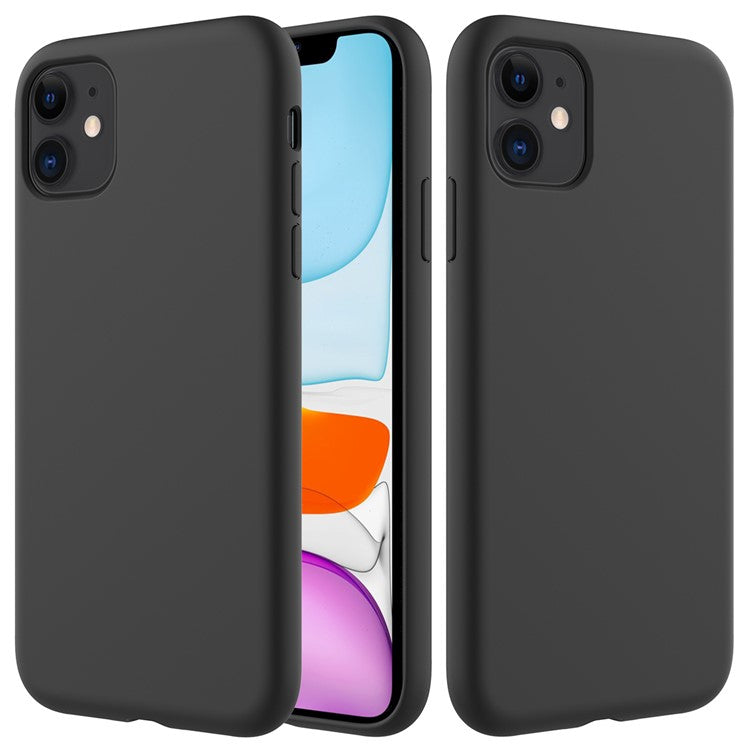 Anti-scratch Soft Liquid Silicone Phone Shell Mobile Phone Bag Case for iPhone 11 6.1 inch (2019