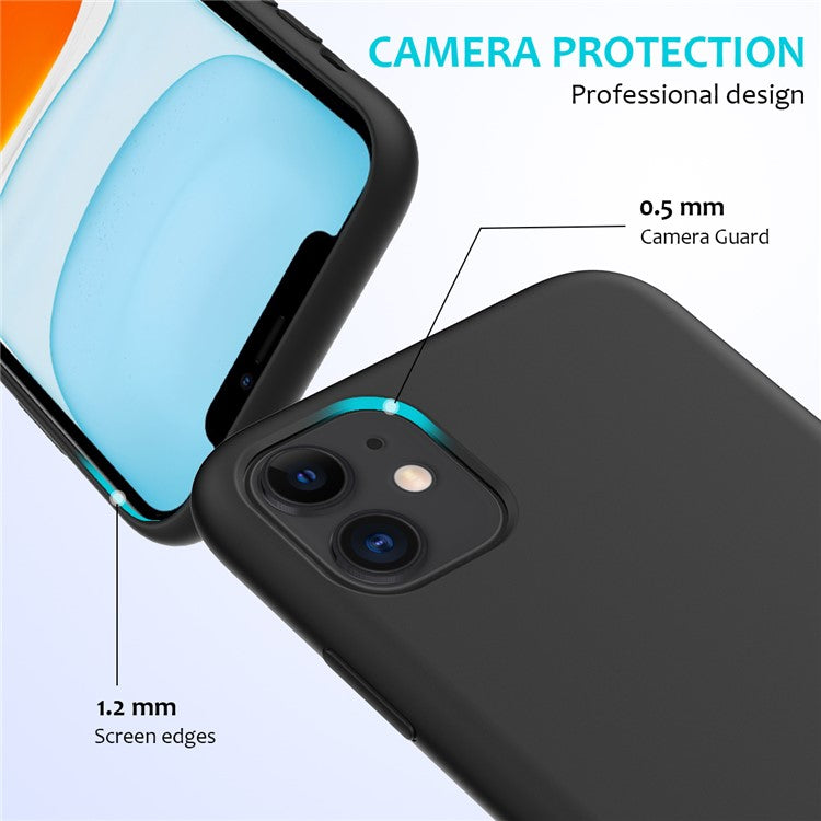 Anti-scratch Soft Liquid Silicone Phone Shell Mobile Phone Bag Case for iPhone 11 6.1 inch (2019
