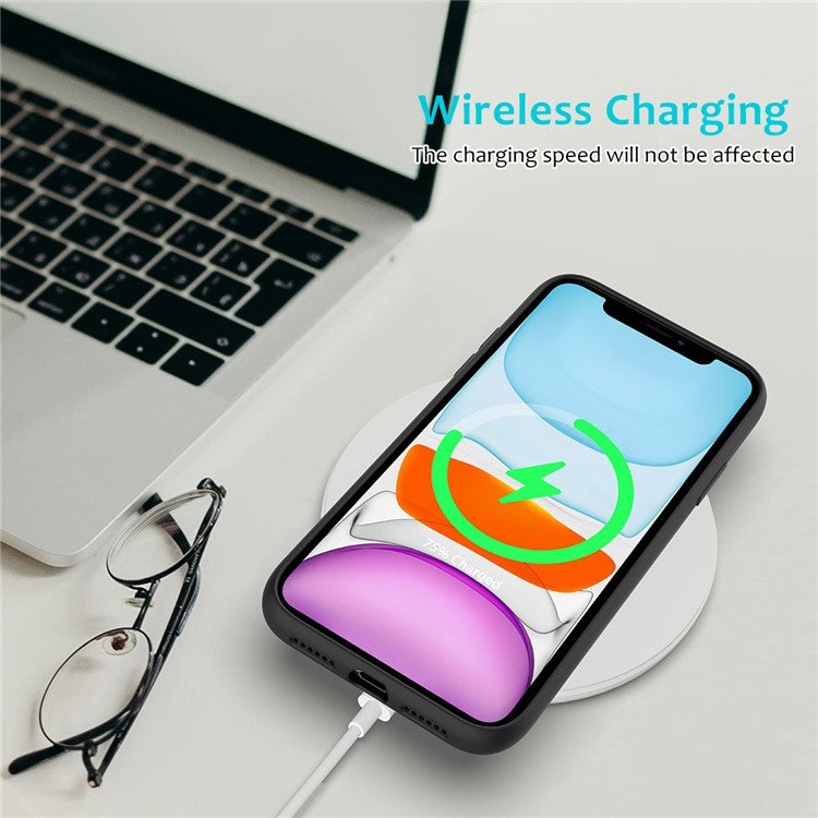 Anti-scratch Soft Liquid Silicone Phone Shell Mobile Phone Bag Case for iPhone 11 6.1 inch (2019