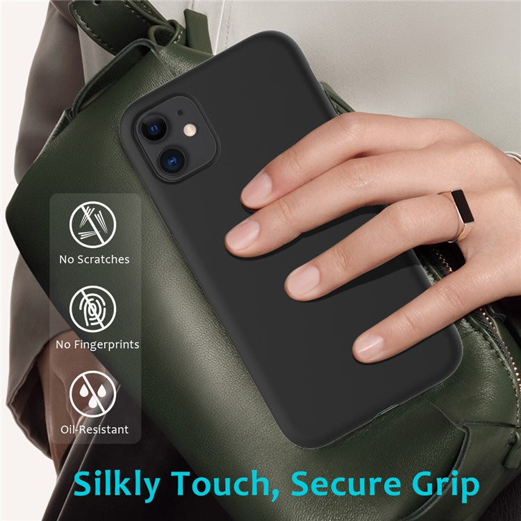 Anti-scratch Soft Liquid Silicone Phone Shell Mobile Phone Bag Case for iPhone 11 6.1 inch (2019
