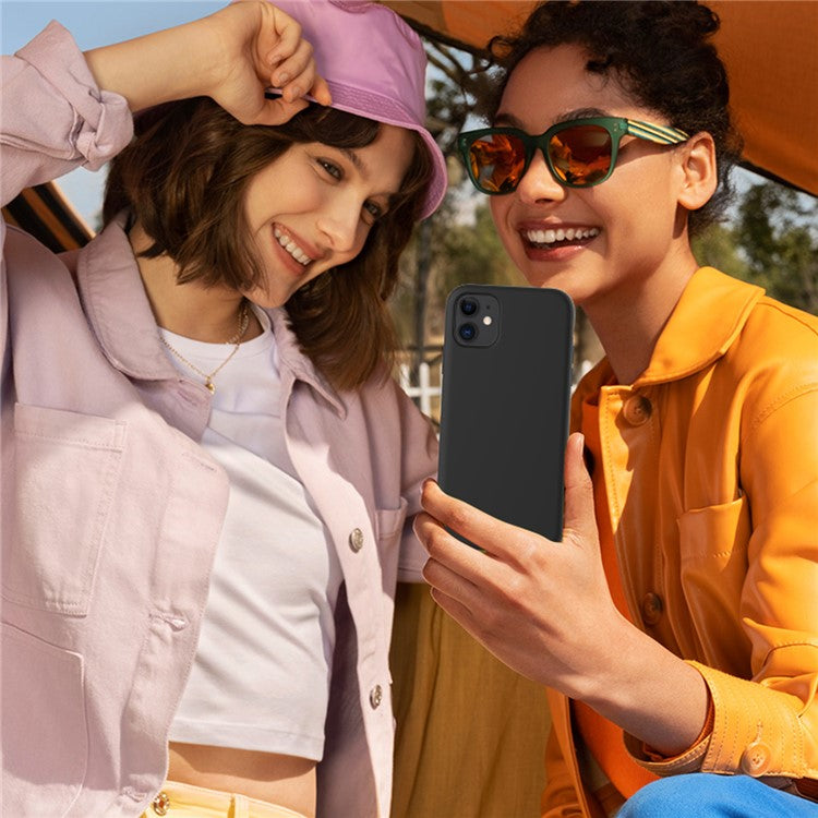 Anti-scratch Soft Liquid Silicone Phone Shell Mobile Phone Bag Case for iPhone 11 6.1 inch (2019