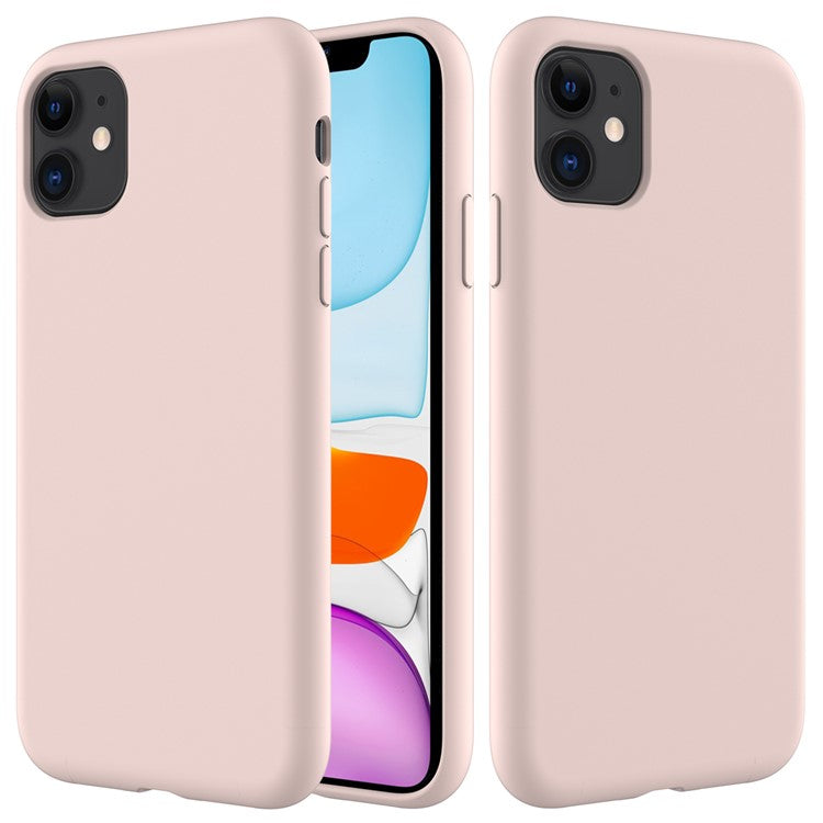 Anti-scratch Soft Liquid Silicone Phone Shell Mobile Phone Bag Case for iPhone 11 6.1 inch (2019