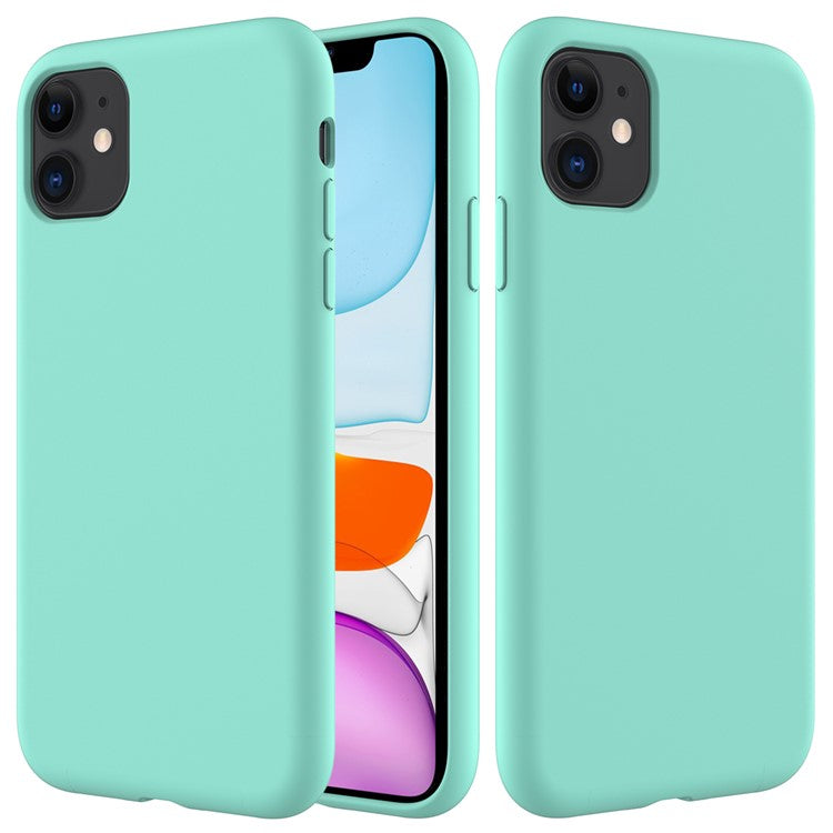 Anti-scratch Soft Liquid Silicone Phone Shell Mobile Phone Bag Case for iPhone 11 6.1 inch (2019