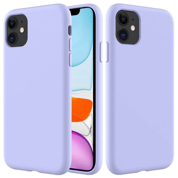 Anti-scratch Soft Liquid Silicone Phone Shell Mobile Phone Bag Case for iPhone 11 6.1 inch (2019