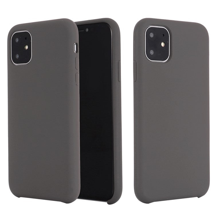 Anti-scratch Soft Liquid Silicone Phone Shell Mobile Phone Bag Case for iPhone 11 6.1 inch (2019