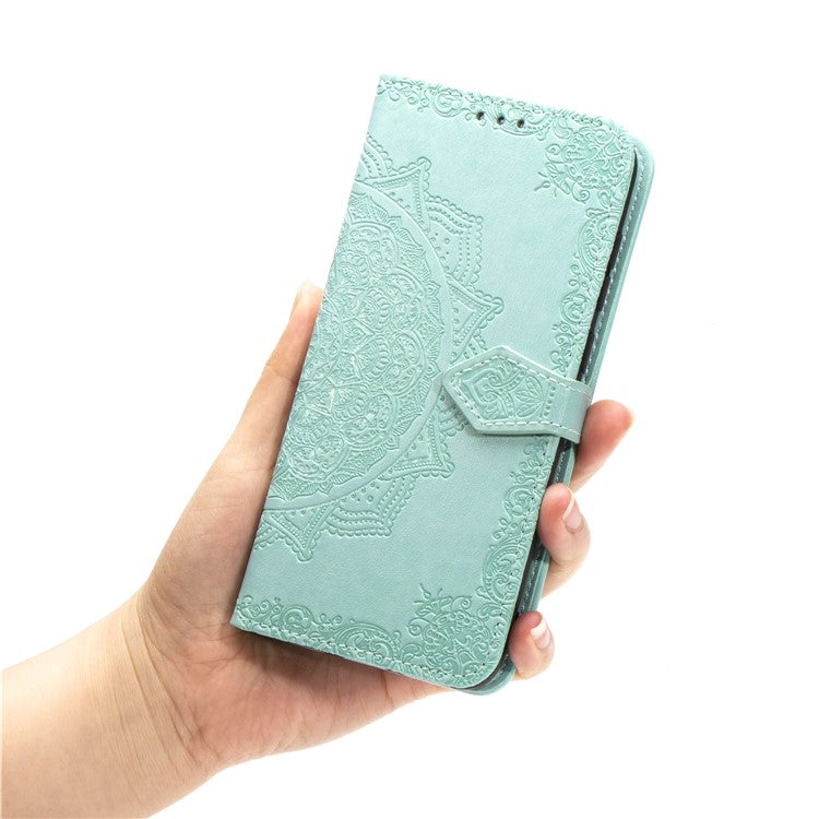 Embossed Mandala Flower Leather Wallet Stand Case for iPhone 11 6.1 inch (2019