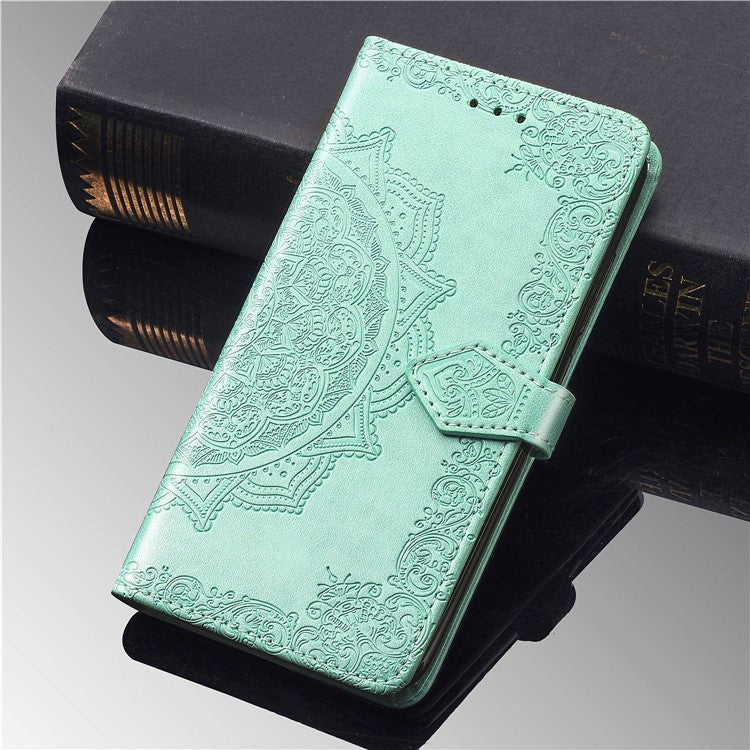 Embossed Mandala Flower Leather Wallet Stand Case for iPhone 11 6.1 inch (2019