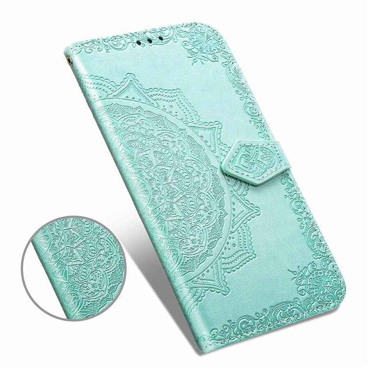 Embossed Mandala Flower Leather Wallet Stand Case for iPhone 11 6.1 inch (2019