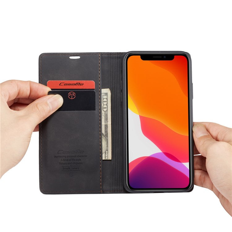 CASEME 013-serien Autoabsorberat plånboksfodral i läder för iPhone 11 Pro 5,8-tum (2019)