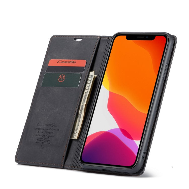 CASEME 013-serien Autoabsorberat plånboksfodral i läder för iPhone 11 Pro 5,8-tum (2019)