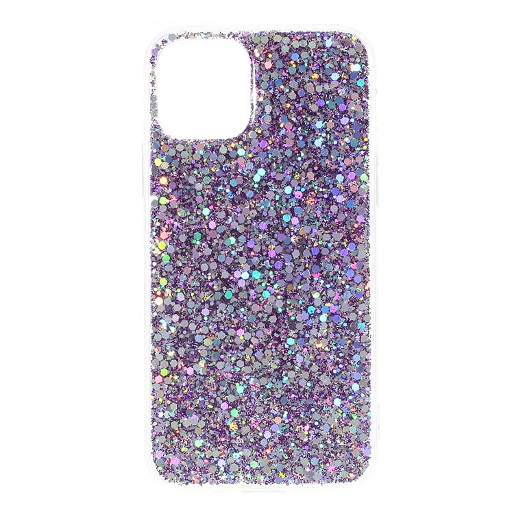 Flash Powder Paljetter Akryl + TPU Hybridfodral för iPhone 11 Pro 5,8 tum (2019)
