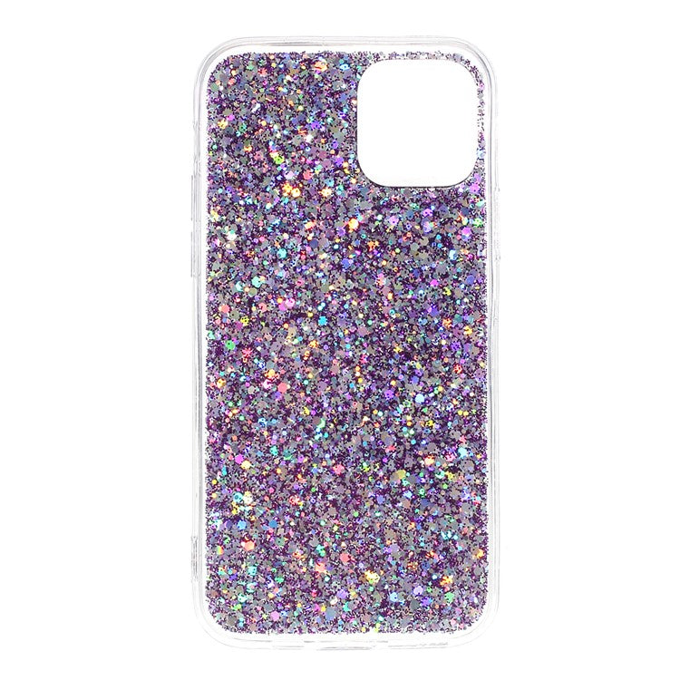 Flash Powder Paljetter Akryl + TPU Hybridfodral för iPhone 11 Pro 5,8 tum (2019)