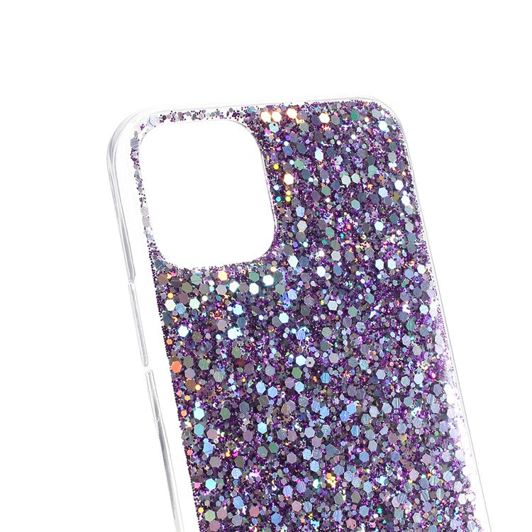 Flash Powder Paljetter Akryl + TPU Hybridfodral för iPhone 11 Pro 5,8 tum (2019)