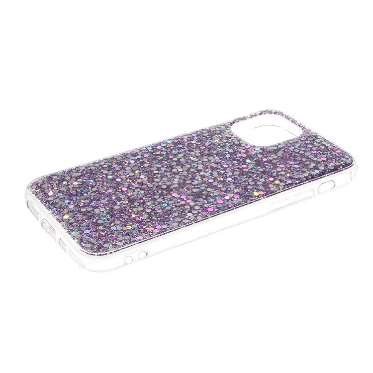 Flash Powder Paljetter Akryl + TPU Hybridfodral för iPhone 11 Pro 5,8 tum (2019)