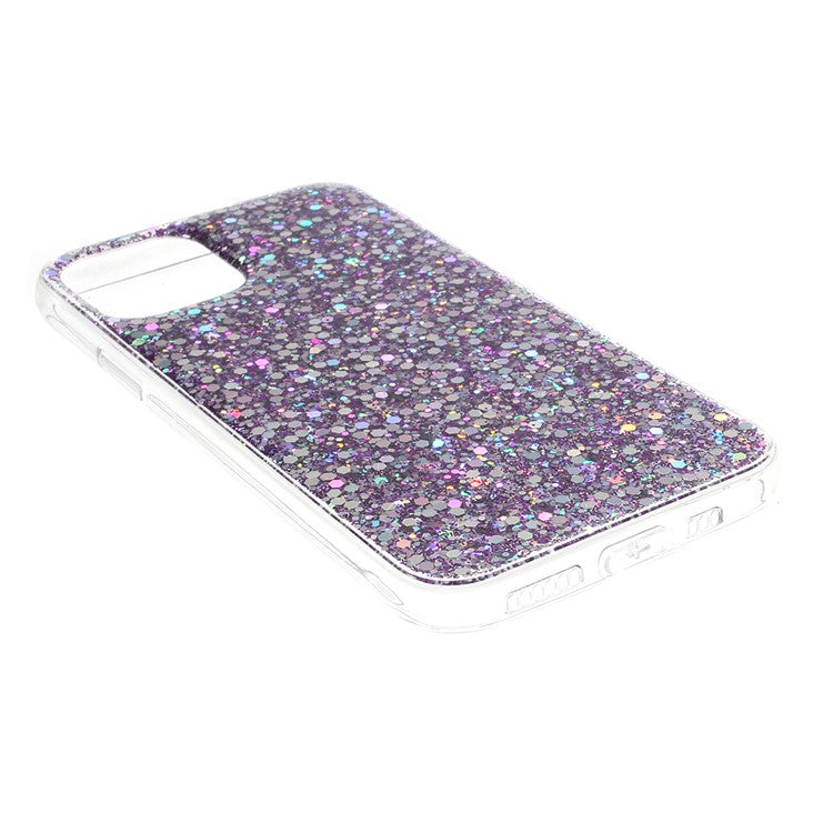 Flash Powder Paljetter Akryl + TPU Hybridfodral för iPhone 11 Pro 5,8 tum (2019)