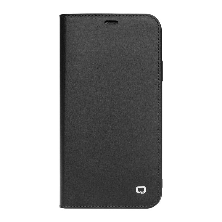 QIALINO För iPhone 11 Pro 5,8 tum Top Cowhide Läder Telefonskydd Plånbok Fullt skydd Folio Flip Fodral