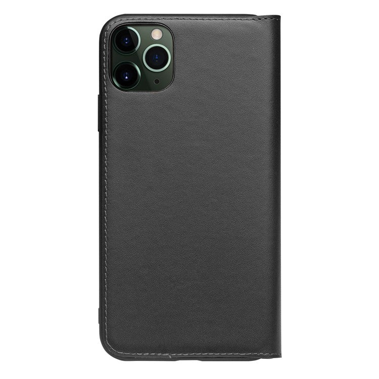 QIALINO För iPhone 11 Pro 5,8 tum Top Cowhide Läder Telefonskydd Plånbok Fullt skydd Folio Flip Fodral