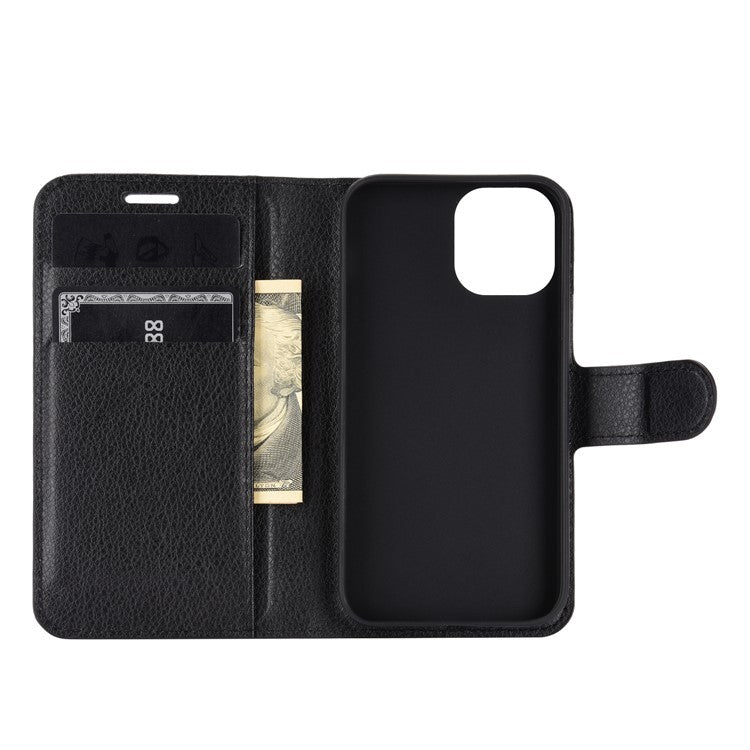 Litchi Texture Wallet Stand Leather Phone Cover for iPhone 12 mini Mobile Phone Accessorie