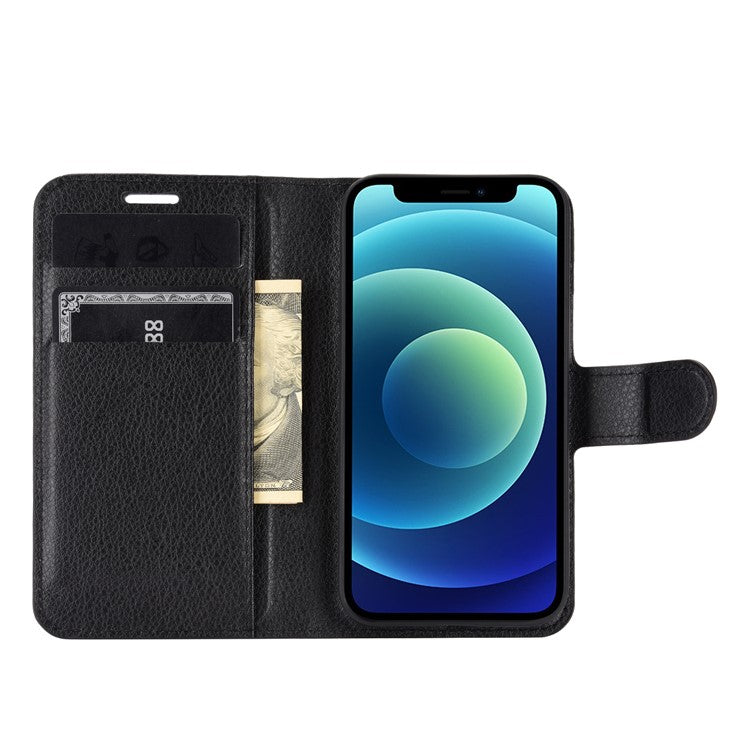 Litchi Texture Wallet Stand Leather Phone Cover for iPhone 12 mini Mobile Phone Accessorie