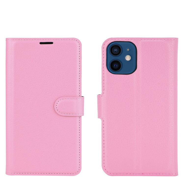 Litchi Texture Wallet Stand Leather Phone Cover for iPhone 12 mini Mobile Phone Accessorie