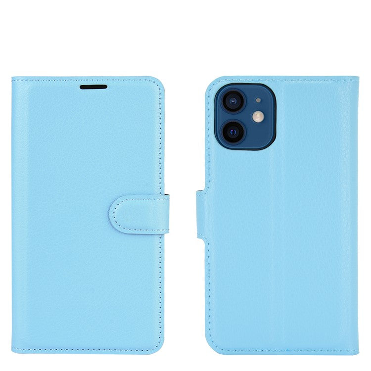 Litchi Texture Wallet Stand Leather Phone Cover for iPhone 12 mini Mobile Phone Accessorie