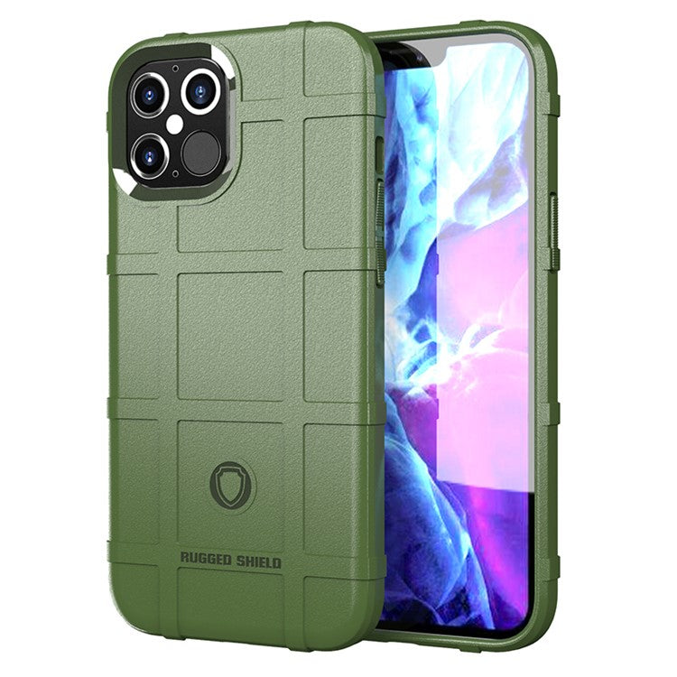 Anti-shock Square Texture Thicken TPU Shell for iPhone 12 Pro Max 6.7 inc