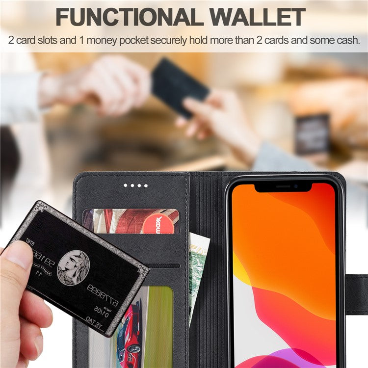 LC.IMEEKE Card Holder Leather Wallet Stand Cover Phone Case for iPhone 12 Pro 6.1 inc